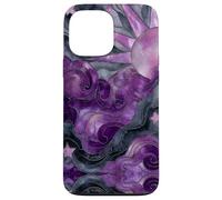 Celestial Sun Moon Stars Stained Art Effect Stain Art Purple Custodia per iPhone 13 Pro Max