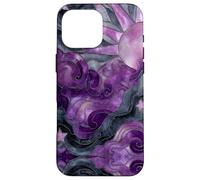 Celestial Sun Moon Stars Stained Art Effect Stain Art Purple Custodia per iPhone 16 Pro Max