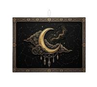 Celestial - Tappetino scolapiatti per bancone della cucina, tappetino assorbente per scolapiatti a forma di luna, tappetino in microfibra mistico per proteggere bar, 45 x 61 cm