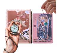 Celestial Tarot Card Deck, 78 Fortune Beginner Guide, Easy to Learn Tarot Cards for Women, Friends, Students, Kids, Parties, Home Readings, Picnics, and Social Gatherings