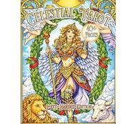 Celestial Tarot Left-Handed Edition: An Adult Coloring Book Inspired by Tarot Archetypes, Angelic Figures, and Celestial Fantasy Line Art