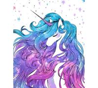 Celestial Unicorn Composition Notebook - Wide Ruled, 110 Pages, 7.5x9.25: Dreamy Matte Cover Journal for Writing, Notes, School, or Gift for Fantasy & Galaxy Lovers