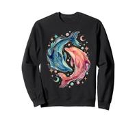 Celestial Watercolor Dolphin Animal Sea Life Felpa
