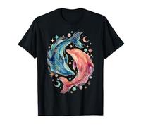 Celestial Watercolor Dolphin Animal Sea Life Maglietta