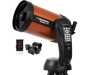 Celestron 11069 NexStar 8SE Telescopio Schmidt-Cassegrain computerizzato con montatura completamente automatica, tecnologia SkyAlign e rivestimento XLT, nero/arancio
