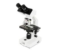 Celestron 44135 CL-CB1000CF Microscopio composto con testa binoculare, Ingrandimento 40-1000x, Piattaforma meccanica regolabile, Include 10 vetrini preparati