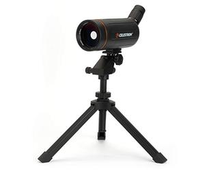Celestron 52238 Mini Mak 70 mm Cannocchiale angolato - Maksutov - Ottimo per la visione a lungo raggio - Oculare zoom 25-75x - Ottica multistrato - Rivestimento in gomma - Treppiede da tavolo incluso