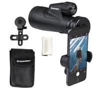 Celestron 72370 Outland X Monocolo impermeabile 10x50 adattatore smartphone, Bluetooth, coprioculari, custodia con cinghia Alloggiamento resistente, vetro prismatico BaK-4 e ottica multi-strato, Nero