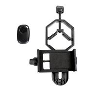 Celestron 81037 Adattatore universale per smartphone per digiscopia e astrofotografia/telecomando Bluetooth Collega la fotocamera dello smartphone a un oculare per catturare immagini e video, nero