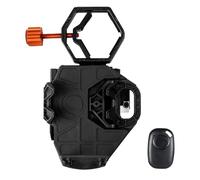 Celestron 81038 Adattatore universale NexGo DX per smartphone per digiscopia/astrofotografia, telecomando Bluetooth, collega la fotocamera dello smartphone a un oculare e cattura immagini/video, nero