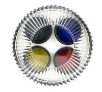 Celestron 94119-10 Set di filtri per oculari lunari e planetari 4 pezzi Include filtri polarizzanti giallo intenso (12), arancione (21), blu (80A) e a densità neutra per oculari da 1,25’’