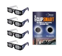 Celestron EclipSmart Occhiali per eclissi solare Kit per osservazione sicura del Sole, Conforme a ISO 12312-2:2015(E), Quattro paia di occhiali per eclissi e guida