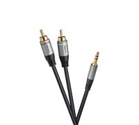 celexon cavo audio 2x Cinch a jack stereo 3,5mm - 1,0m, serie Professional