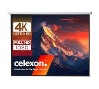 CELEXON Leinwand Rollo Economy 300x225 | Schermo proiettore 4K Full HD retrattile manualmente per home cinema e ufficio, per montaggio a parete o a soffitto