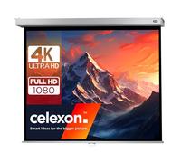Celexon Leinwand Rollo Professional Plus 300 x 225 cm | Schermo per proiettore estensibile manuale 4K, Full HD, per presentazioni in ufficio e proiezioni home theater