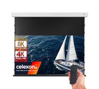 celexon Schermo motorizzato Premium Plus GREYVISION tensione a contrasto 80" | 177 x 99 cm 16:9 | Schermo elettrico silenzioso 8K, 4K, Full HD per posizionamento flessibile del proiettore in home