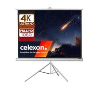 Celexon Tripod Economy - Schermo di proiezione con treppiede, Area utile di proiezione 211 x 160, formato 4:3, Bianco