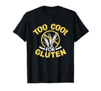 Celiac Disease Too Cool for Gluten Funny Gluten Free Maglietta