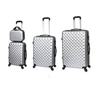 CELIMS Set di 3 valigie con Loro 3 Vanity Solide, marca francese, Argento/Grigio -5802, Lot