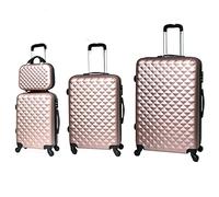 CELIMS Set di 3 valigie con Loro 3 Vanity Solide, marca francese, Oro rosa -5802, Lot
