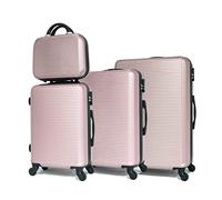CELIMS Set di 3 valigie con Loro 3 Vanity Solide, marca francese, Oro rosa -5859, Lot
