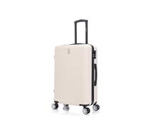 CELIMS - Valigia Media 20 kg Rigida Leggera | Valigia da Stiva 65cm Donna | Lucchetto Integrato | ABS | Trolley Medio 65cm con 4 Ruote | Beige