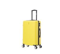 CELIMS - Valigia Media 20 kg Rigida Leggera | Valigia da Stiva 65cm Donna | Lucchetto Integrato | ABS | Trolley Medio 65cm con 4 Ruote | Giallo