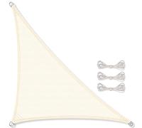 CelinaSun tenda parasole a vela giardino balcone HDPE polietilene traspirante triangolo 2,5 x 2,5 x 3,5 m bianco crema