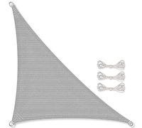 CelinaSun tenda parasole a vela giardino balcone HDPE polietilene traspirante triangolo 3 x 3 x 4,25 m grigio chiaro