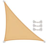 CelinaSun tenda parasole a vela giardino balcone incl. corde di fissaggio PES BASIC triangolo ad angolo retto 3,6 x 3,6 x 5,1 m beige sabbia protezione solare
