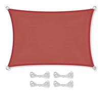CelinaSun tenda parasole a vela giardino balcone PES poliestere idrorepellente rettangolo 2 x 3 m terracotta