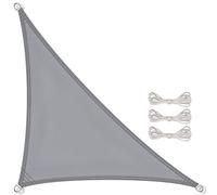 CelinaSun tenda parasole a vela giardino balcone PES poliestere idrorepellente triangolo 2,5 x 2,5 x 3,5 m grigio chiaro