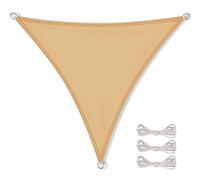 CelinaSun tenda parasole a vela giardino balcone PES poliestere idrorepellente triangolo 3 x 3 x 3 m sabbia beige