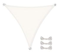 CelinaSun tenda parasole a vela giardino balcone PES poliestere idrorepellente triangolo 5 x 5 x 5 m bianco