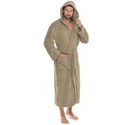 CelinaTex, Accappatoio con Cappuccio, Unisex, Morbido, Super Felpato, Ideale per Sauna, Lungo Fino ai Polpacci, Poliestere, Talpa, m