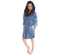CelinaTex Accappatoio, Poliestere, Blu Scuro, Large