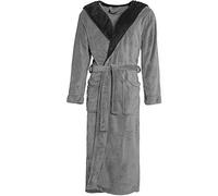 CelinaTex, Accappatoio/Vestaglia per Adulti, con Cappuccio, in Pile Morbido e Confortevole, MOD. Texas, Nero, M