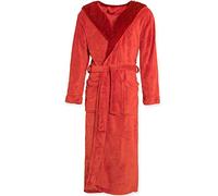 CelinaTex, Accappatoio/Vestaglia per Adulti, con Cappuccio, in Pile Morbido e Confortevole, MOD. Texas, Rosso, XL