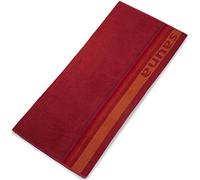 CelinaTex - Asciugamano per sauna, 2 modelli in diversi colori, in spugna di cotone, peso circa 480 gm², dimensioni 80 x 200 cm, Schriftzug ''Sauna'' Rot, 80 x 200 cm