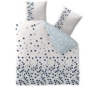 CelinaTex Fashion Iris Lenzuola Double Face Cotone Pois Bianco Blu Grigio 200 x 200 cm