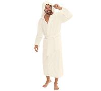 CelinaTex Florida Accappatoio, Microfibra, Crema/Bianco, s
