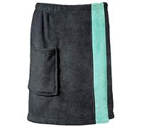 CelinaTex Happyfun kilt da sauna L/XL 56 x 163 cm antracite menta da donna o uomo in microflanella