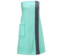 CelinaTex Happyfun kilt da sauna L/XL 84 x 160 cm menta antracite da donna o uomo in microflanella