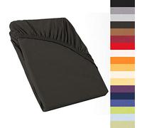 CelinaTex Lenzuolo con Angoli Elasticizzati sotto, Cotone, Antracite 160 g/m², Topper 120x200-130x200 x 20 cm-1er Set