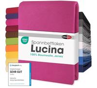 CelinaTex Lucina lenzuolo elasticizzato cotone 140x200-160x200 cm rosa