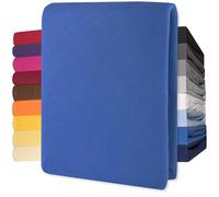 CelinaTex Lucina lenzuolo elasticizzato cotone 180x200-200x200 cm blu royal