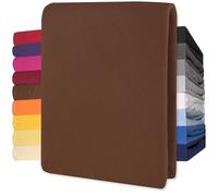 CelinaTex Lucina lenzuolo elasticizzato cotone 200x200-200x220 cm marrone cioccolato
