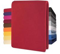 CelinaTex Lucina lenzuolo elasticizzato cotone 200x200-200x220 cm rosso rubino