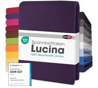 CelinaTex Lucina Lenzuolo Elasticizzato Cotone 2er-Set 90x200-100x200 cm Lilla