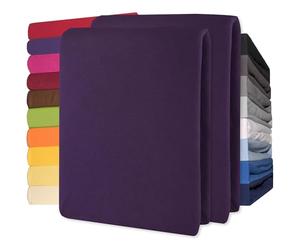 CelinaTex Lucina Lenzuolo Elasticizzato Cotone 2er-Set 90x200-100x200 cm Lilla